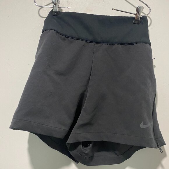 Nike Tech Pack High Waist Short Black Athletic Woven - Picture 2 of 5